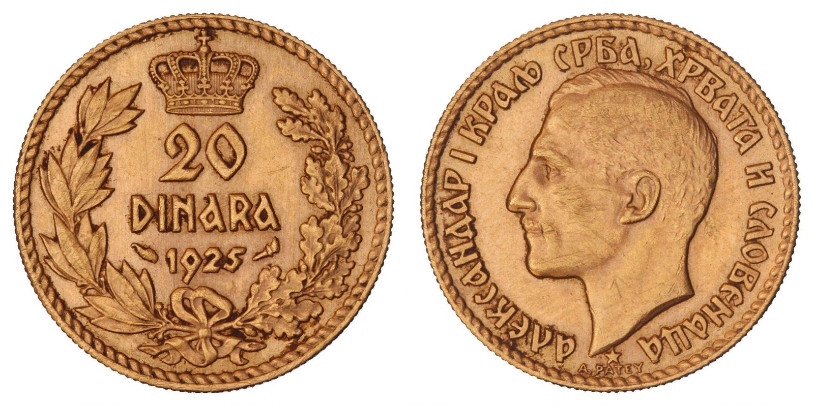 Otkup zlatnika: Kraljevina Srba, Hrvata i Slovenaca 20 dinara 1925. Aleksandar I.