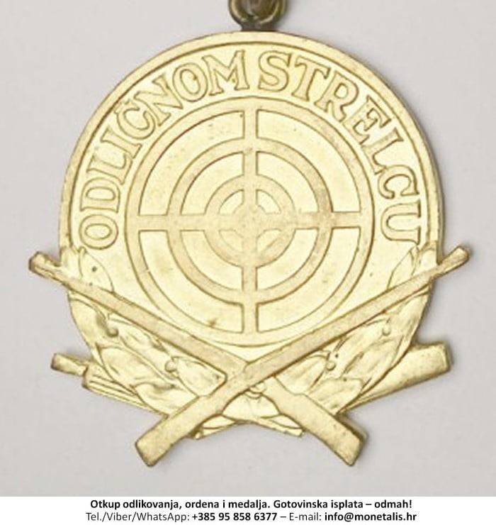 Otkupljujemo odlikovanje Medalja odličnom strijelcu - 095 858 6377