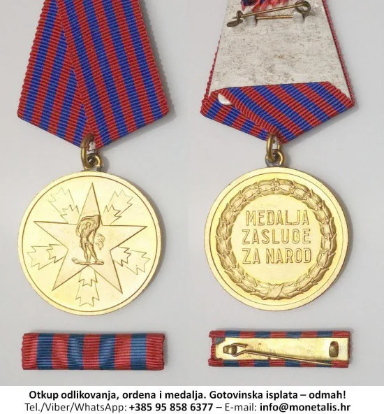 Medalja zasluga za narod - otkup