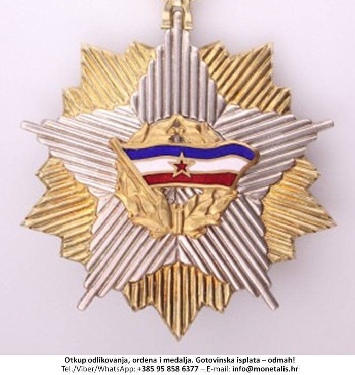 Otkupljujemo odlikovanje Orden jugoslavenske zastave sa zlatnom zvijezdom na ogrlici (III. red) - 095 858 6377