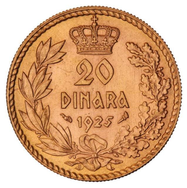 Otkup zlatnika: Kraljevina Srba, Hrvata i Slovenaca 20 dinara 1925. Aleksandar I.
